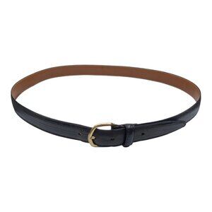 Italian Calfskin Leather Belt Mens Black Croc Brass Buckle Made in USA Size 46